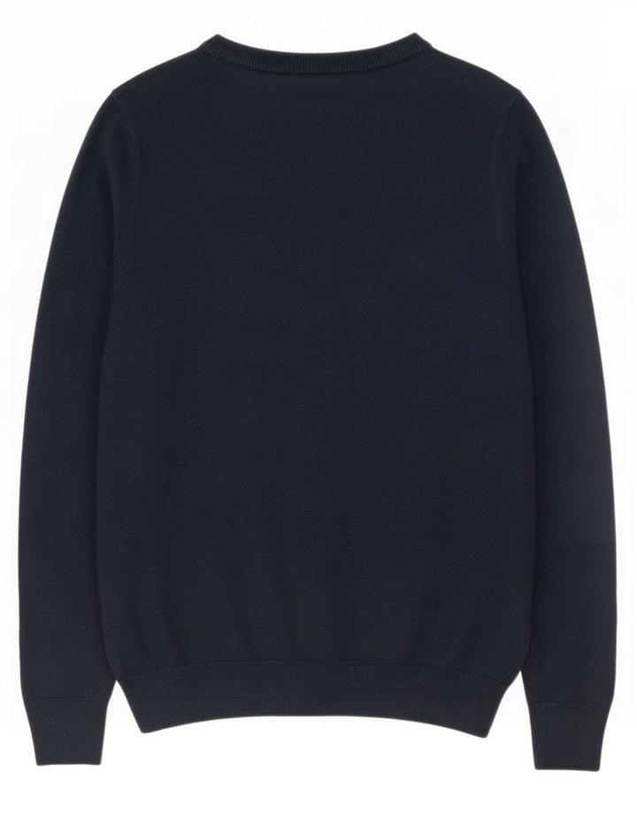 Marks & Spencer Maglione da uomo con scollo a barca piccolo in acrilico blu navy