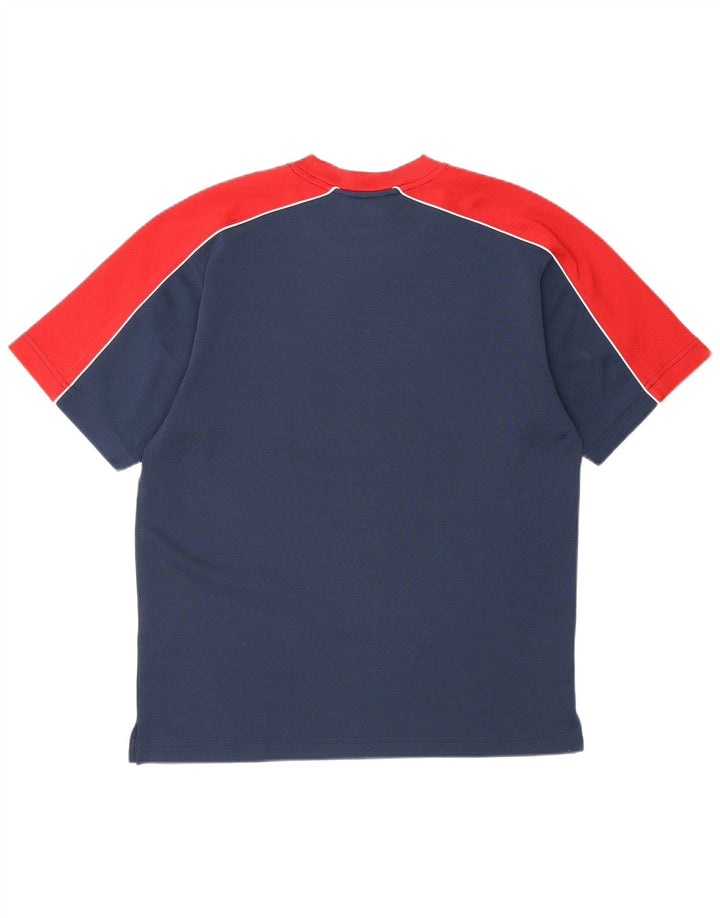 T-shirt Reebok da uomo Top Small blu navy in poliestere color block
