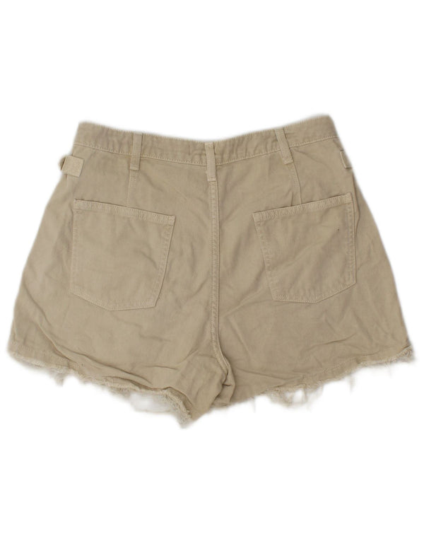 Pantaloni caldi in denim da donna Zara EU 38 piccoli W28 cotone beige