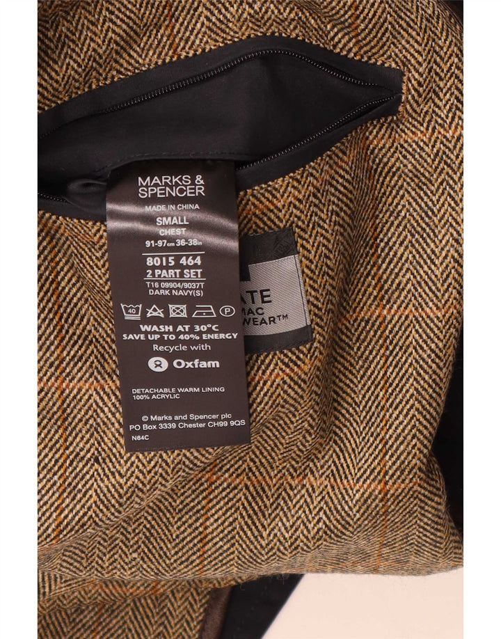 Cappotto giacca a vento da uomo Marks & Spencer UK 36 piccolo blu navy classico
