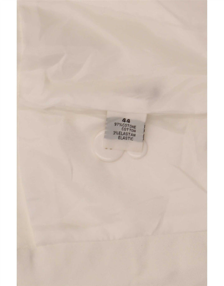 Giacca blazer vintage da donna a 1 bottone IT 44 cotone bianco medio