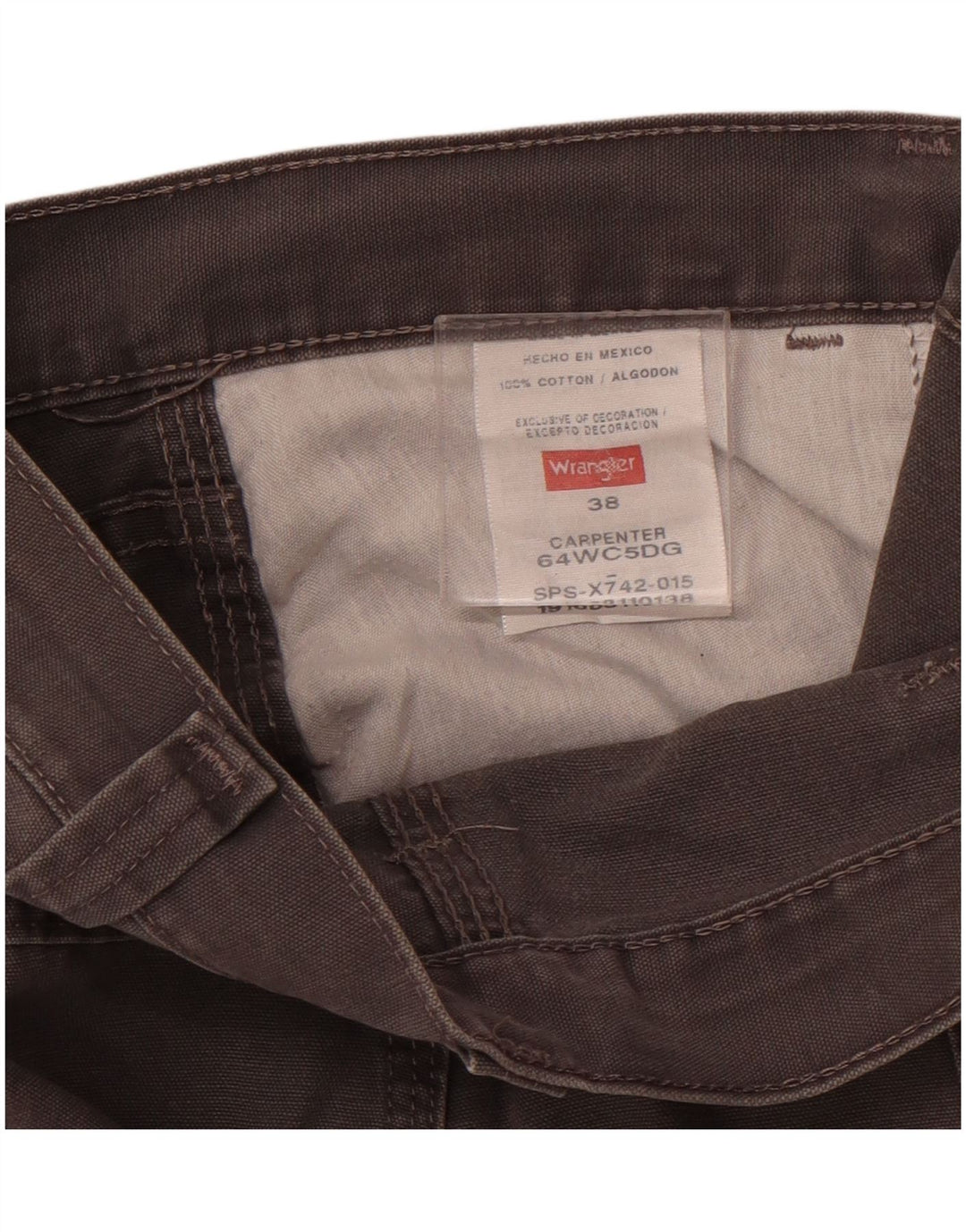 Pantaloncini cargo da uomo WRANGLER W38 XL in cotone grigio