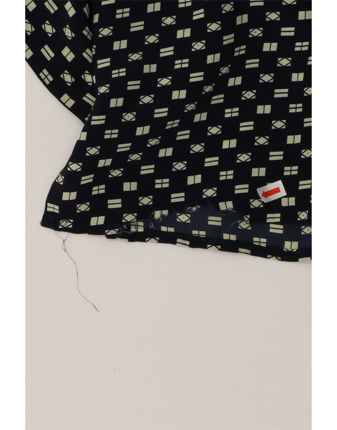 LANGELLA Mens Short Sleeve Shirt XL Navy Blue Geometric
