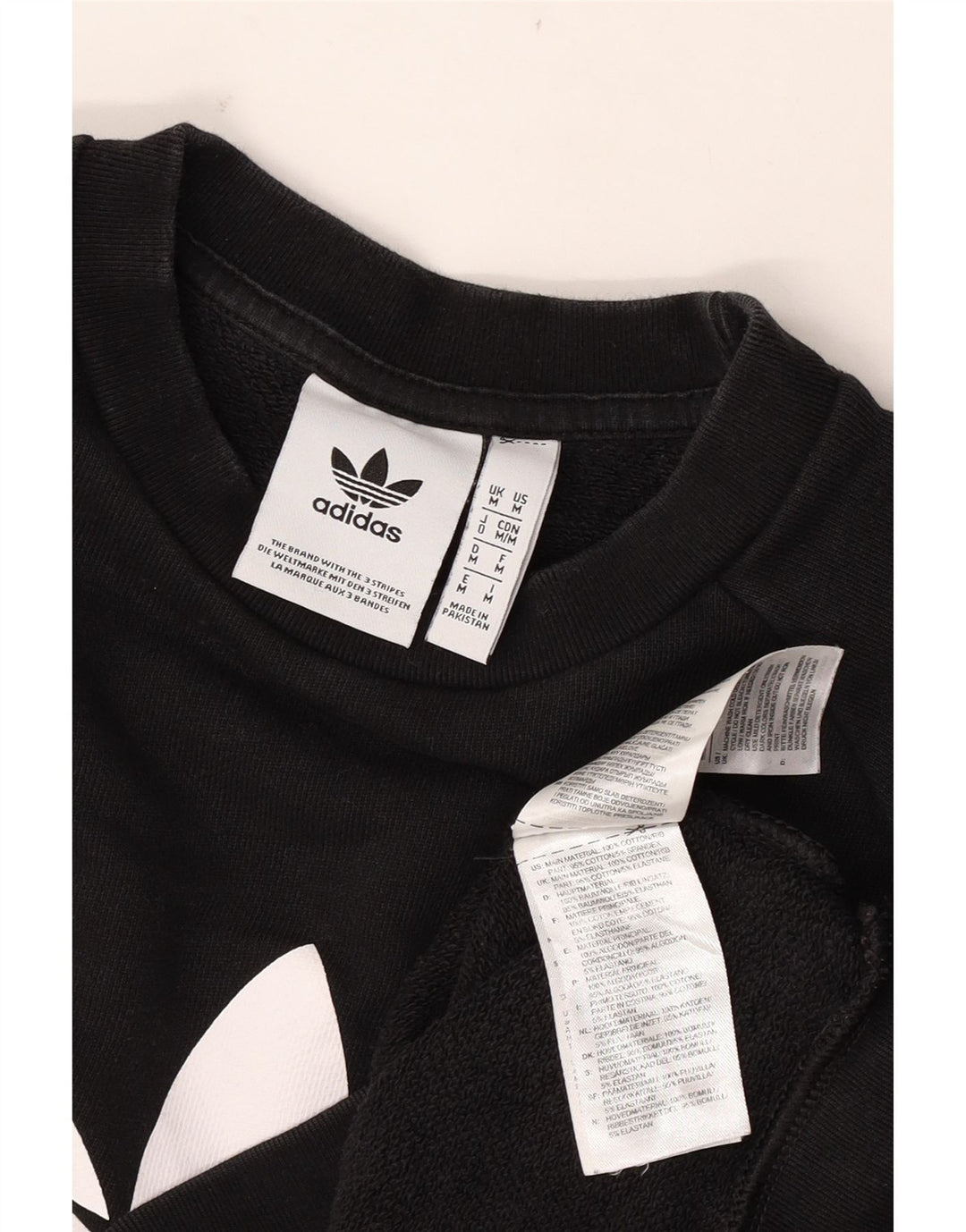Felpa grafica da uomo Adidas Felpa media in cotone nero