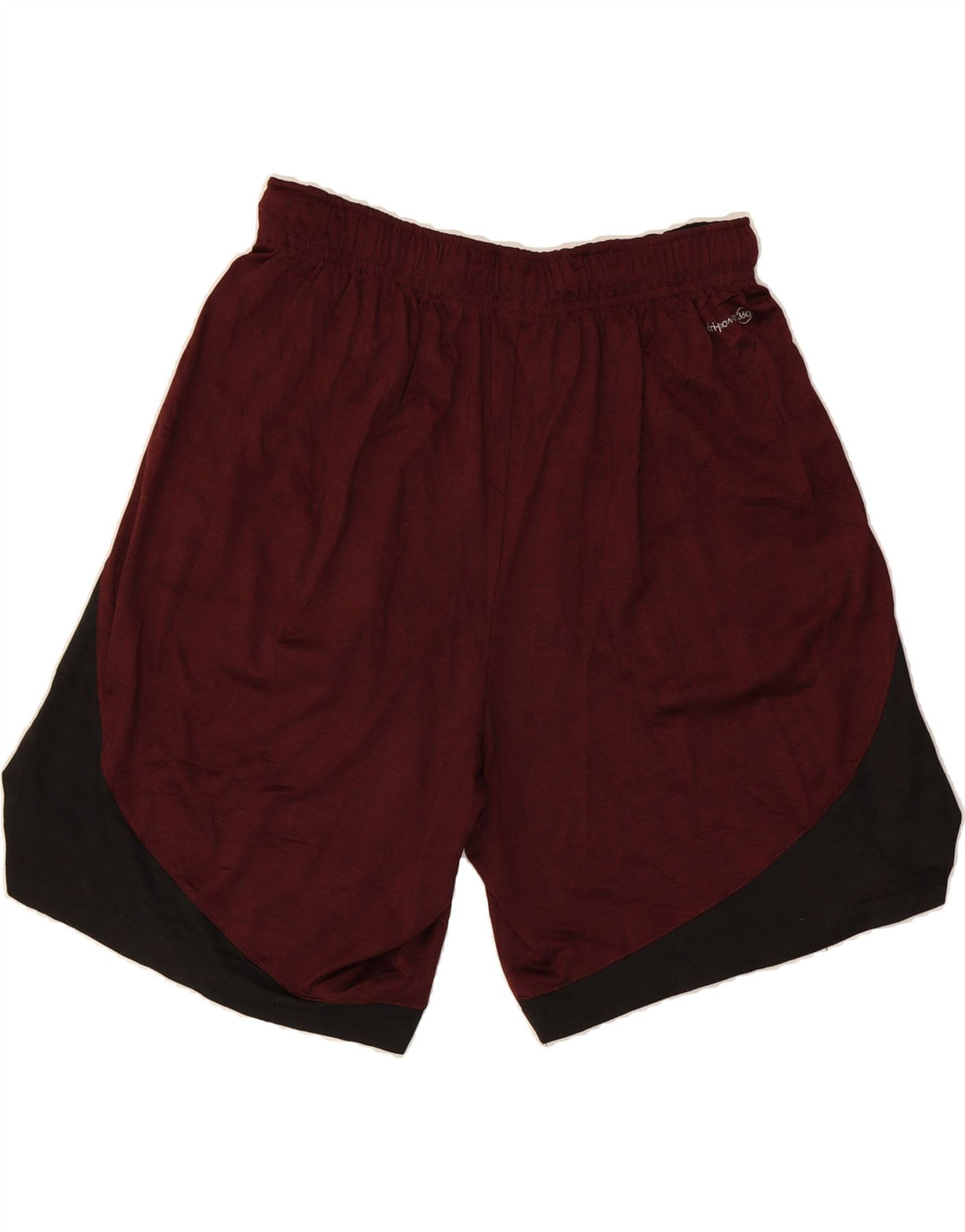 RUSSELL ATHLETIC Mens Sport Shorts Small  Burgundy Colourblock Polyester Vintage Russell Athletic and Second-Hand Russell Athletic from Messina Hembry 