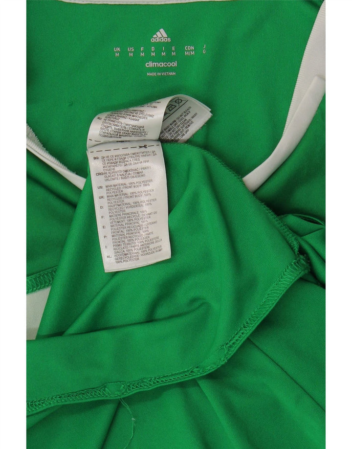 ADIDAS Mens Climacool Graphic T-Shirt Top Medium Green Polyester Vintage Adidas and Second-Hand Adidas from Messina Hembry 