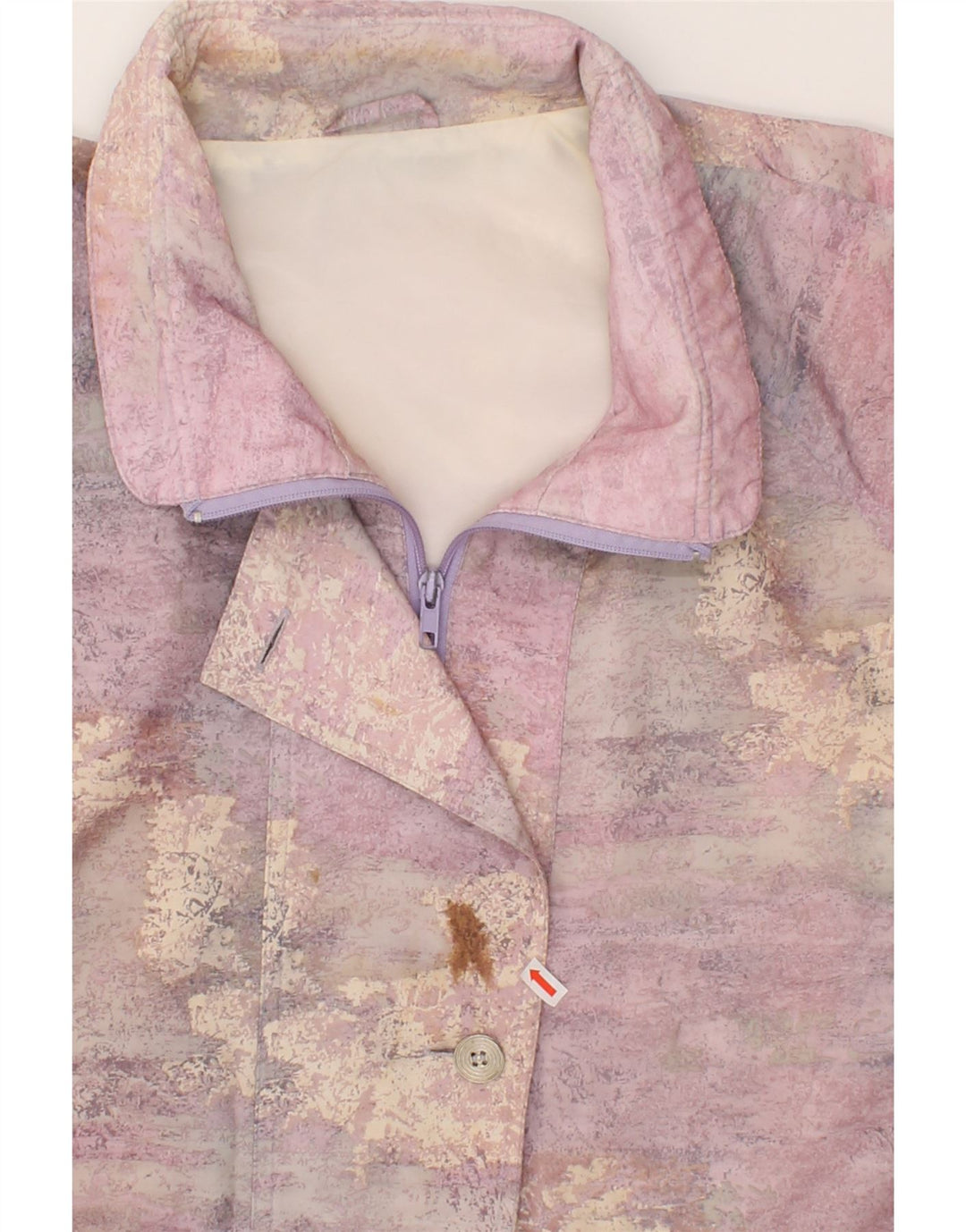 VINTAGE Womens Overcoat UK 22 3XL Pink Tie Dye Vintage Vintage and Second-Hand Vintage from Messina Hembry 