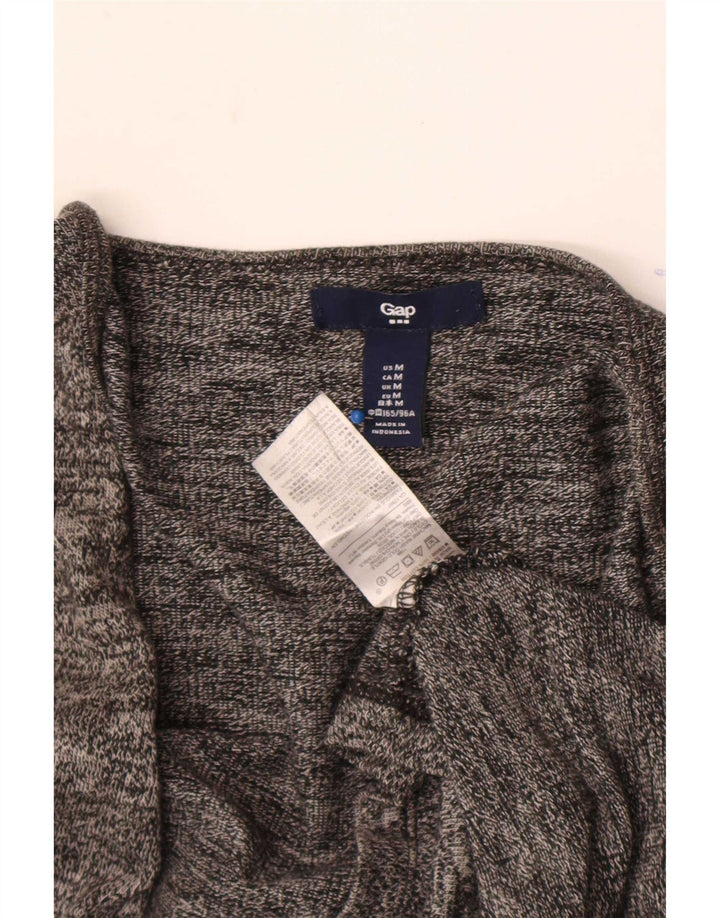 Maglione cardigan aperto da donna Gap UK 14 Cotone screziato grigio medio