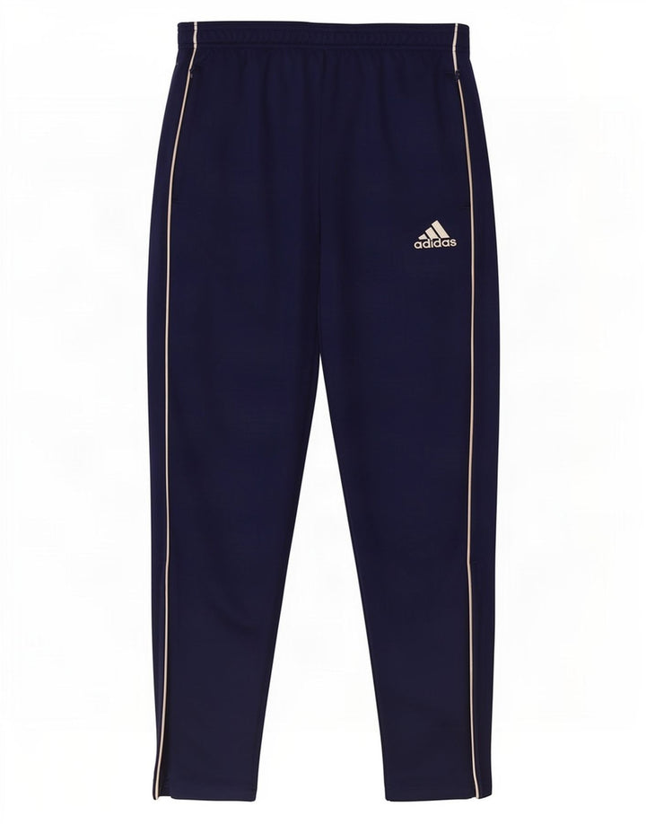 Pantaloni da tuta Adidas Climalite da uomo medi in poliestere blu navy