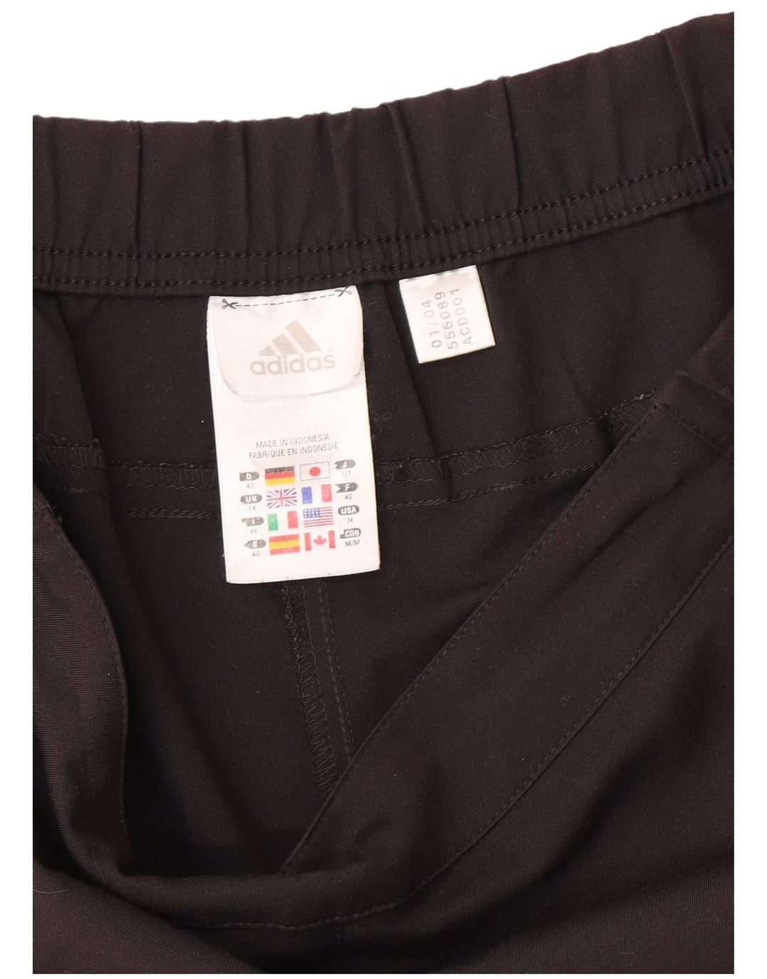 Pantaloncini sportivi da donna Adidas UK 14 Medium Nero Poliestere Sport