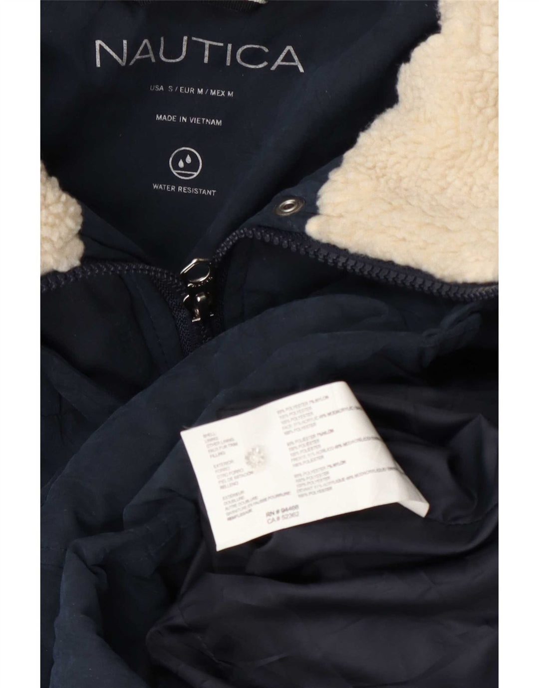Giacca imbottita con cappuccio da donna Nautica UK 14 poliestere medio blu navy