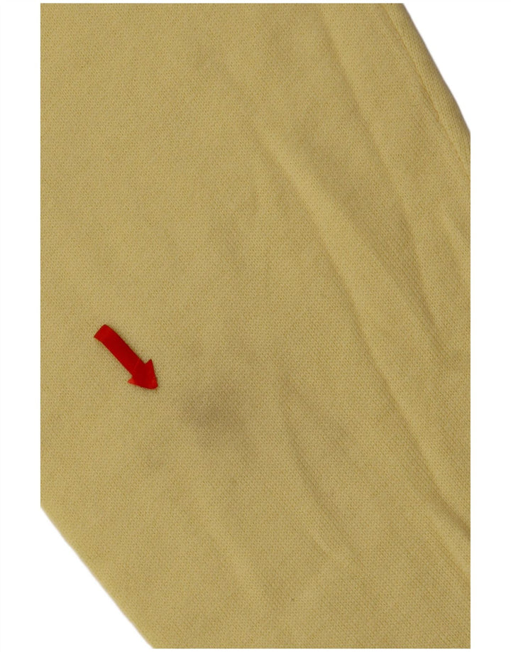 Maglione da uomo con scollo a V Erin, grande, in lana vergine gialla