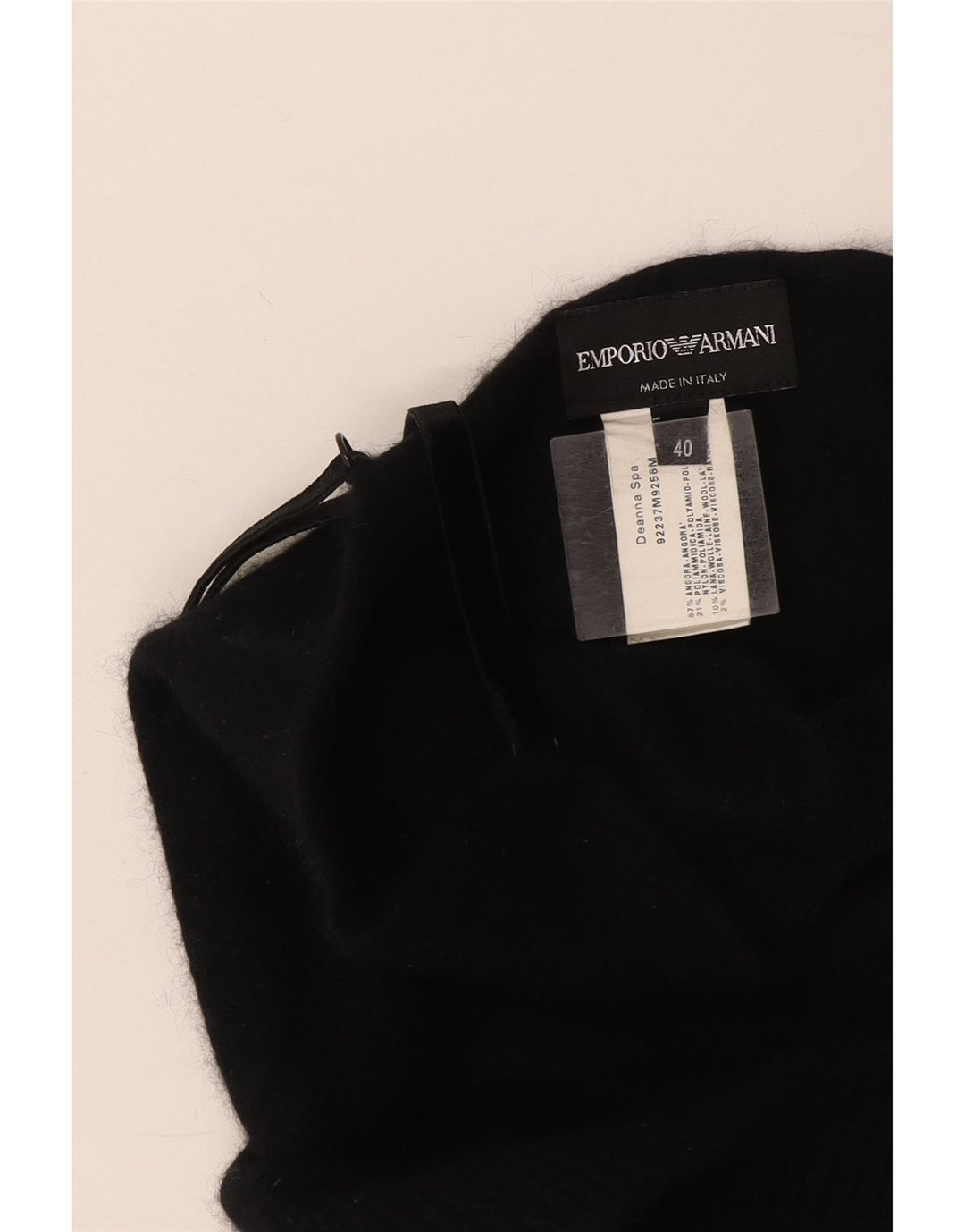 Top corto da donna Emporio Armani IT 40 piccolo in lana blu navy