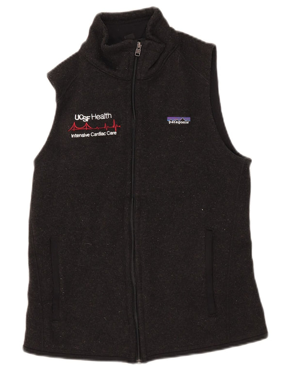 Patagonia Giacca da ginnastica senza maniche con grafica da donna UK 6 XS Grigio