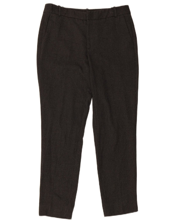 Pantaloni da abito slim da donna Zara EU 36 XS W26 L28 Grigio Argyle/Diamante