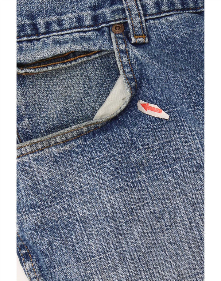 Jeans dritti Wrangler da uomo Texas invecchiati W40 L32 cotone blu