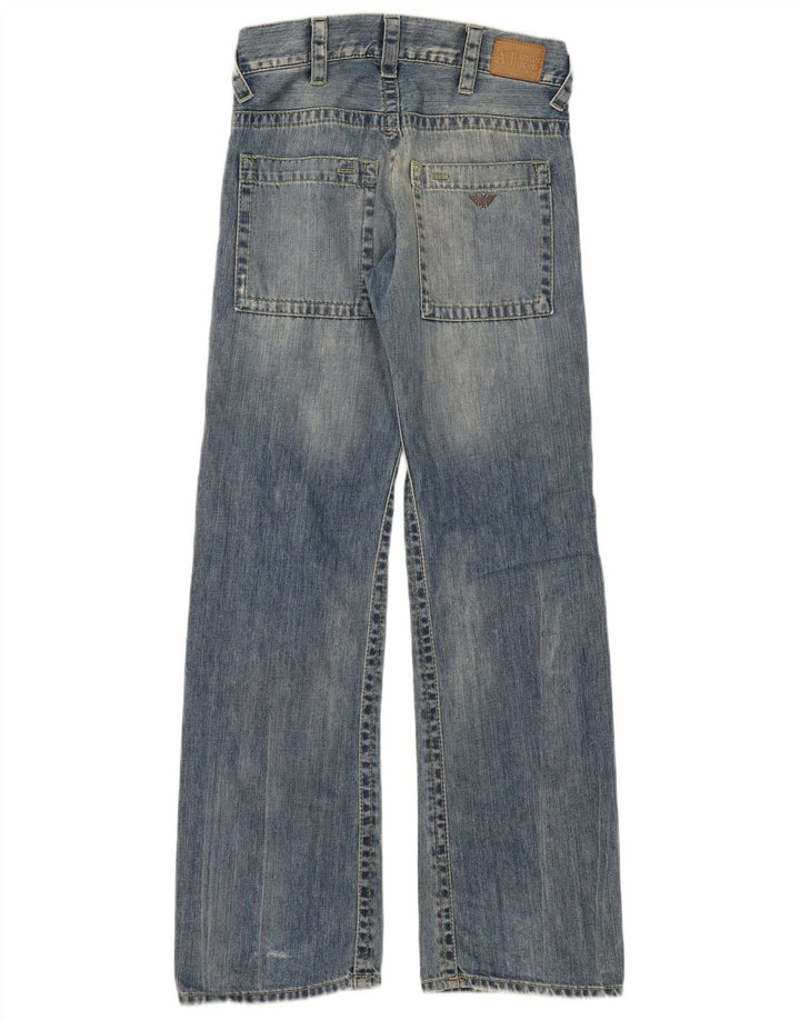 Jeans da donna Armani a gamba larga W29 L32 in cotone blu