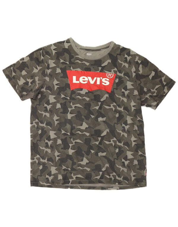 T-shirt grafica da uomo Levi's Top grande in cotone mimetico multicolore