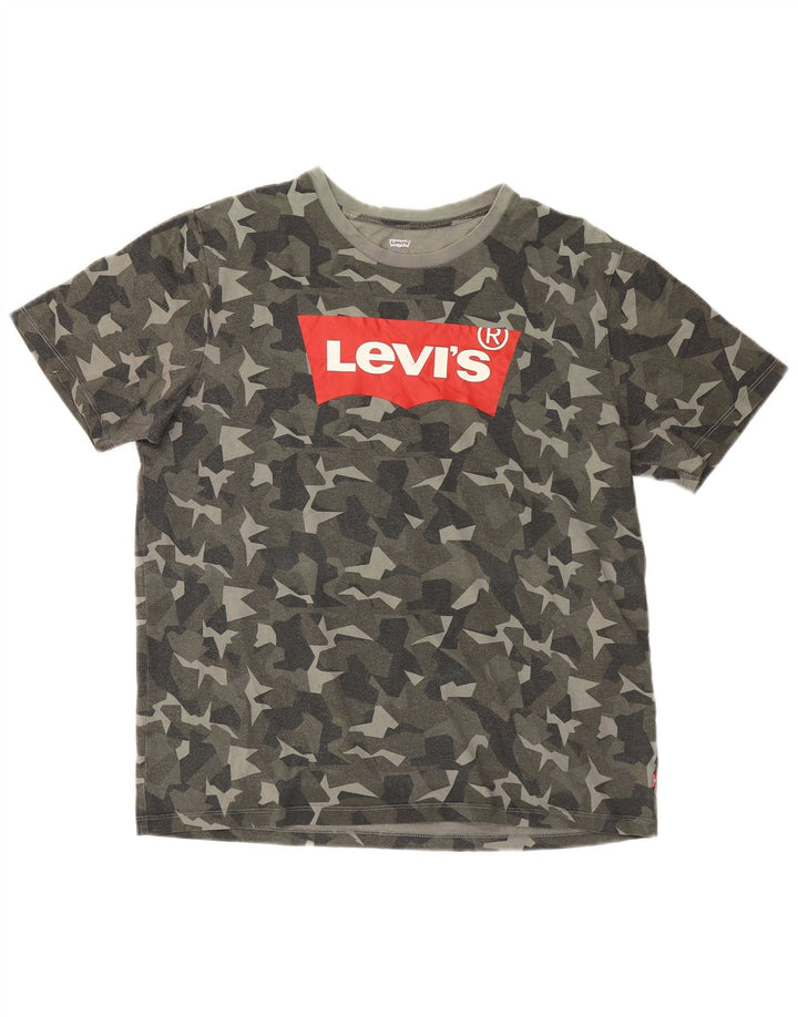 T-shirt grafica da uomo Levi's Top grande in cotone mimetico multicolore