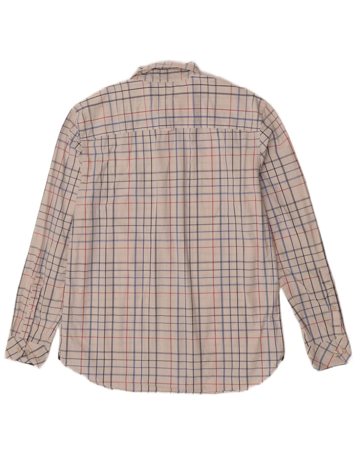 Camicia Joules da uomo dalla vestibilità classica, in cotone a quadri bianco sporco