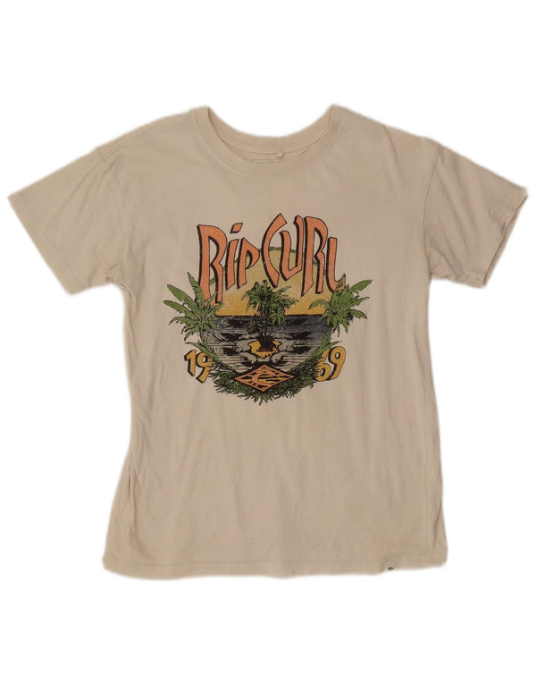 T-shirt grafica da uomo Rip Curl Top 2XS bianco sporco