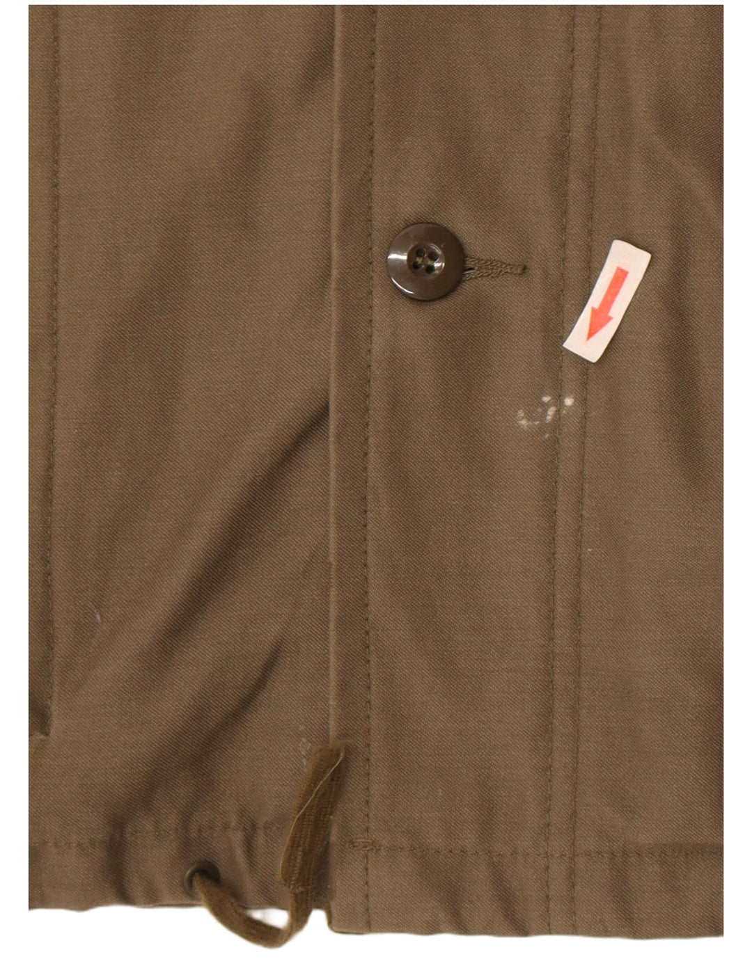 Giacca parka vintage da uomo con cappuccio IT 52 XL kaki poliacrilico