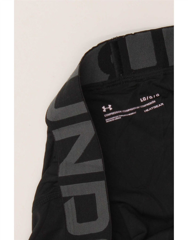 Leggings grafici da uomo Under Armour Heat Gear grandi neri