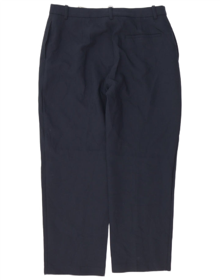 Pantaloni chino da donna MARKS & SPENCER UK 14 Large W34 L27 Blu navy