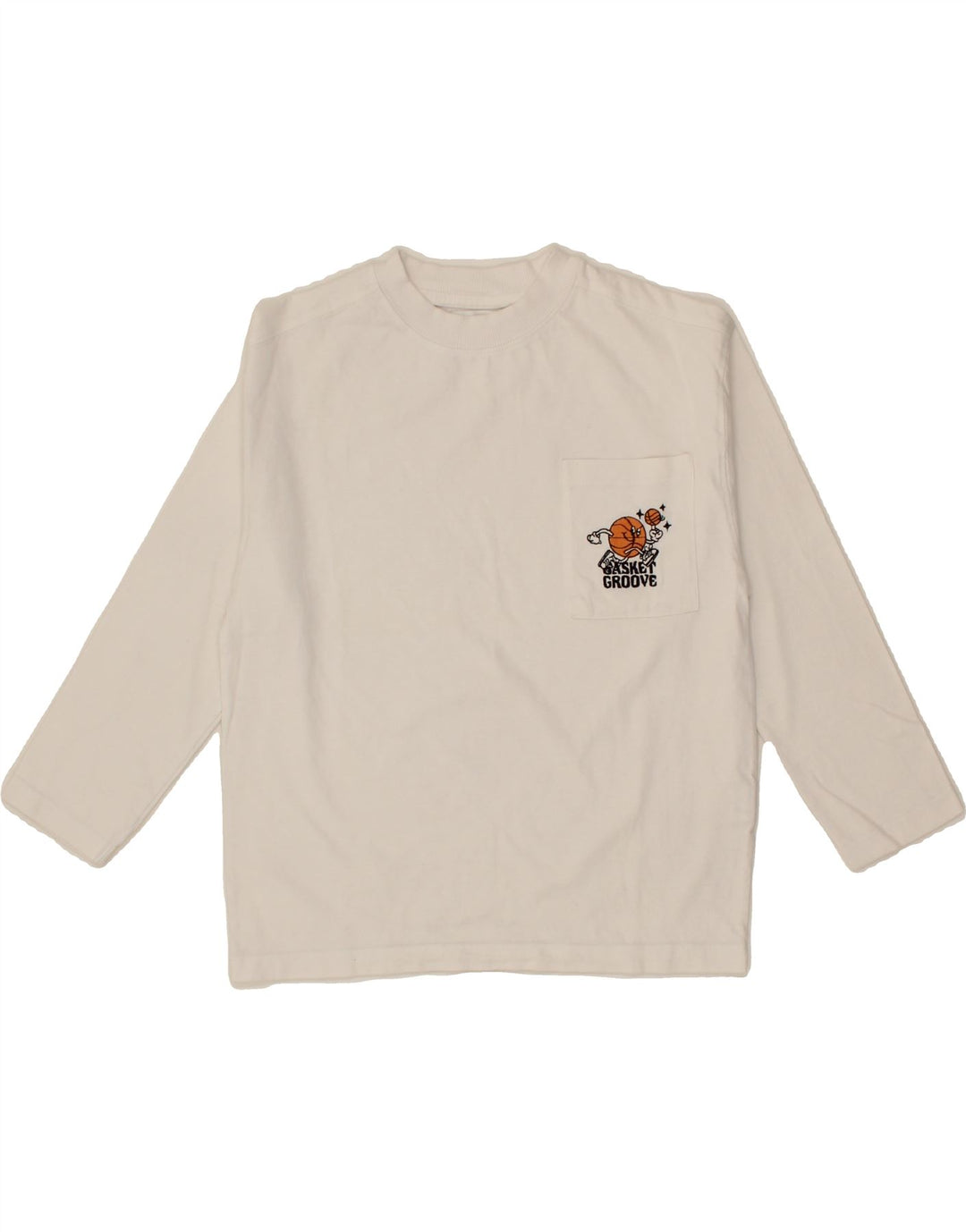 ZARA Girls Graphic Top Long Sleeve 8-9 Years White Cotton Vintage Zara and Second-Hand Zara from Messina Hembry 