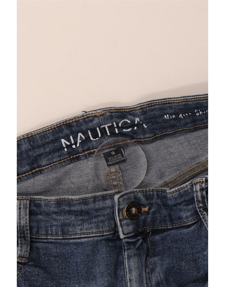 Jeans skinny da donna a vita media Nautica UK 16 Large W34 L29 Cotone blu