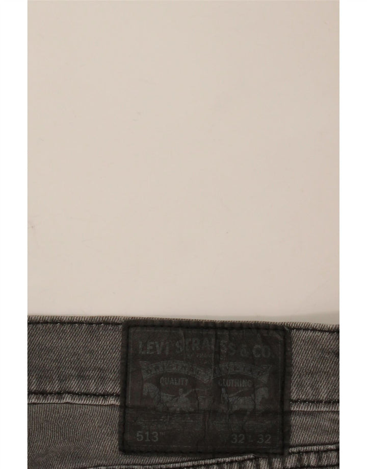 Levi's Uomo 513 Jeans dritti slim W32 L28 Grigi