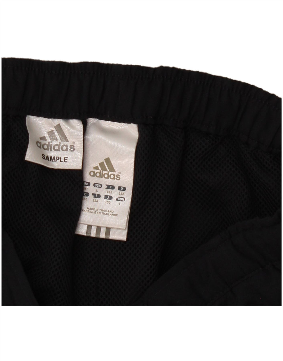 Pantaloni della tuta da ragazzo ADIDAS 11-12 anni in poliestere nero