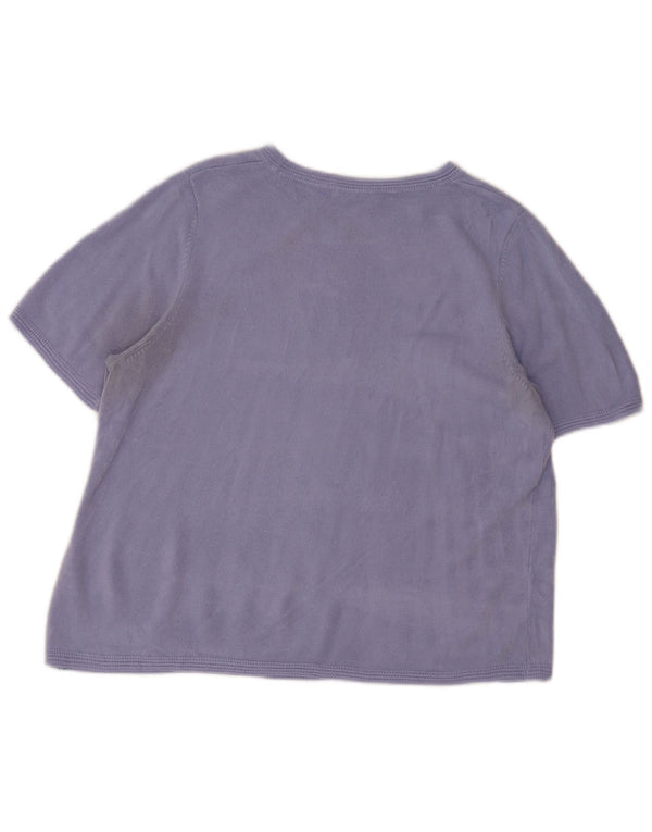 Maglione maglione girocollo da donna Marks & Spencer UK 18 XL Viola