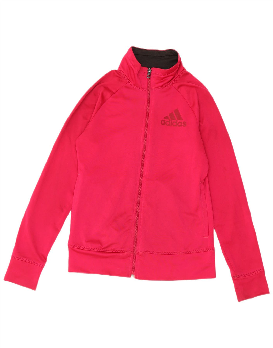 Giacca da tuta da donna Adidas UK 4/6 XS poliestere rosa
