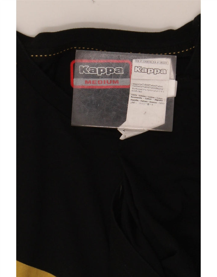 T-shirt grafica da uomo KAPPA Top in cotone color block medio nero