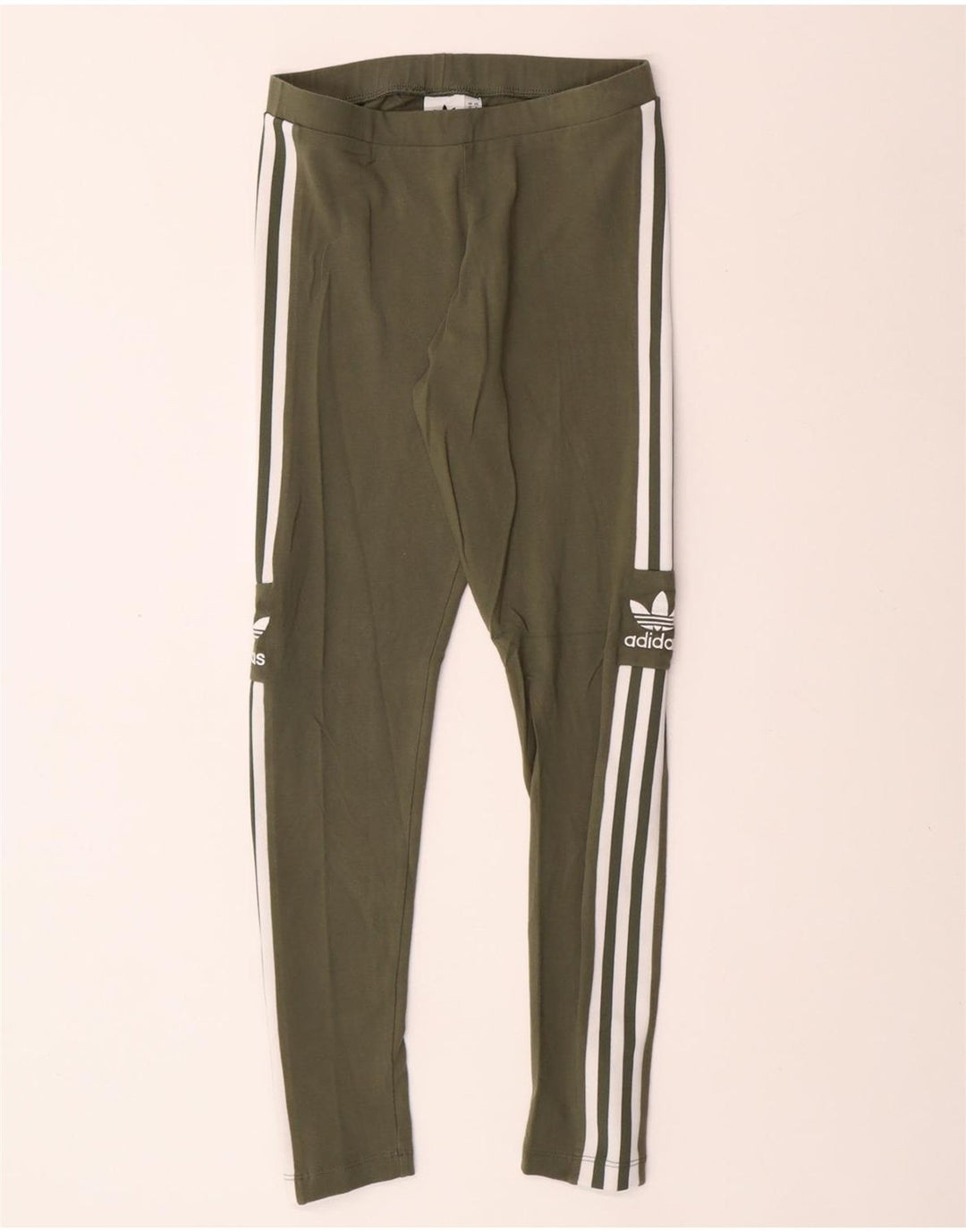 Leggings da donna ADIDAS UK 10 piccoli in cotone kaki