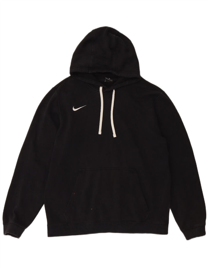 Felpa con cappuccio da uomo NIKE grande in cotone nero