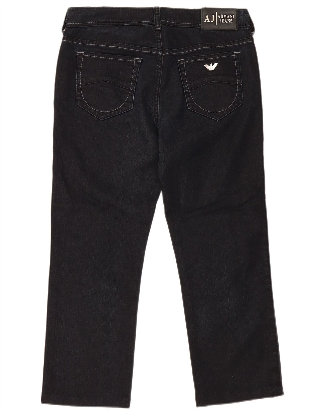 Jeans dritti da donna Armani W29 L24 cotone blu navy
