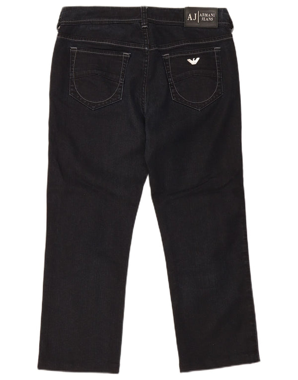 Jeans dritti da donna Armani W29 L24 cotone blu navy