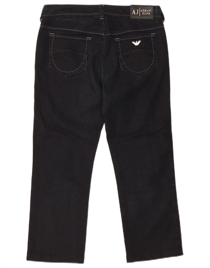 Jeans dritti da donna Armani W29 L24 cotone blu navy