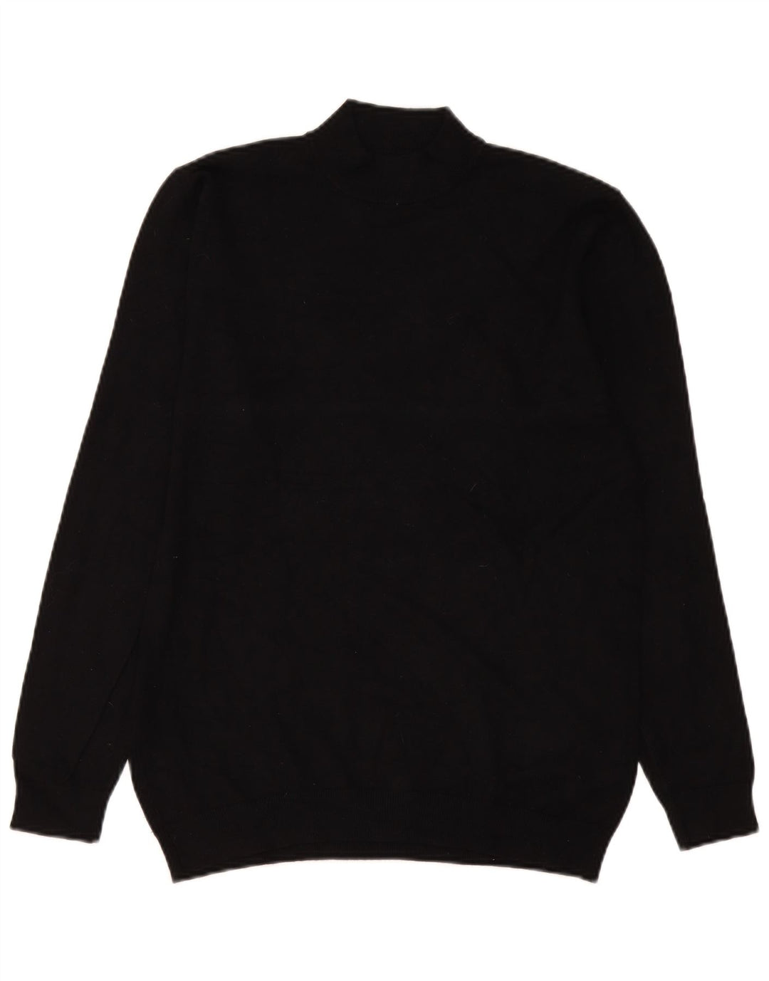 Maglione Zara da uomo con collo alto e viscosa nera media