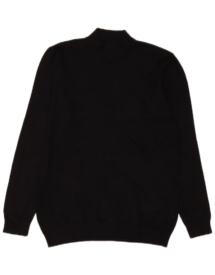 Maglione Zara da uomo con collo alto e viscosa nera media