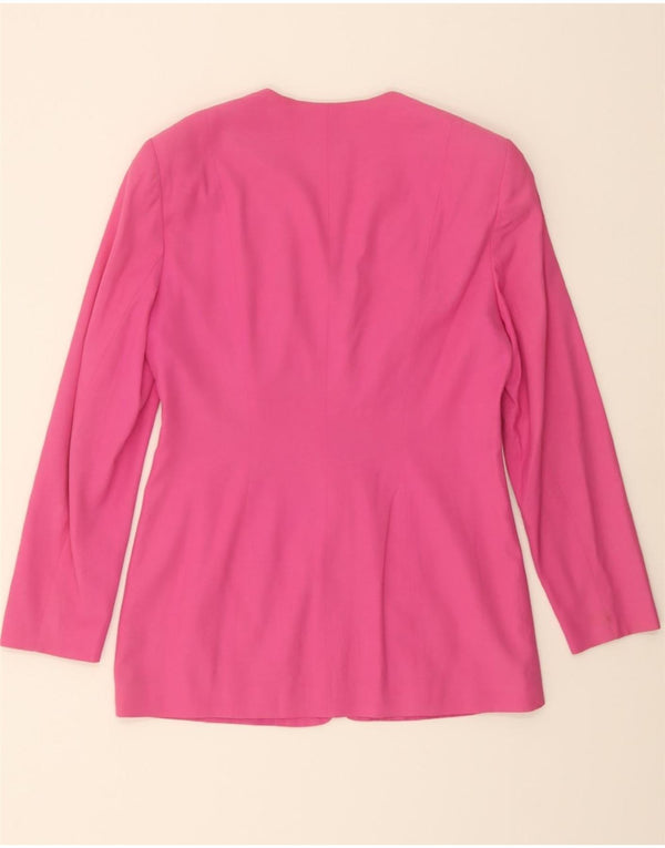 MONDI Womens 4 Button Blazer Jacket EU 38 Medium Pink Acetate