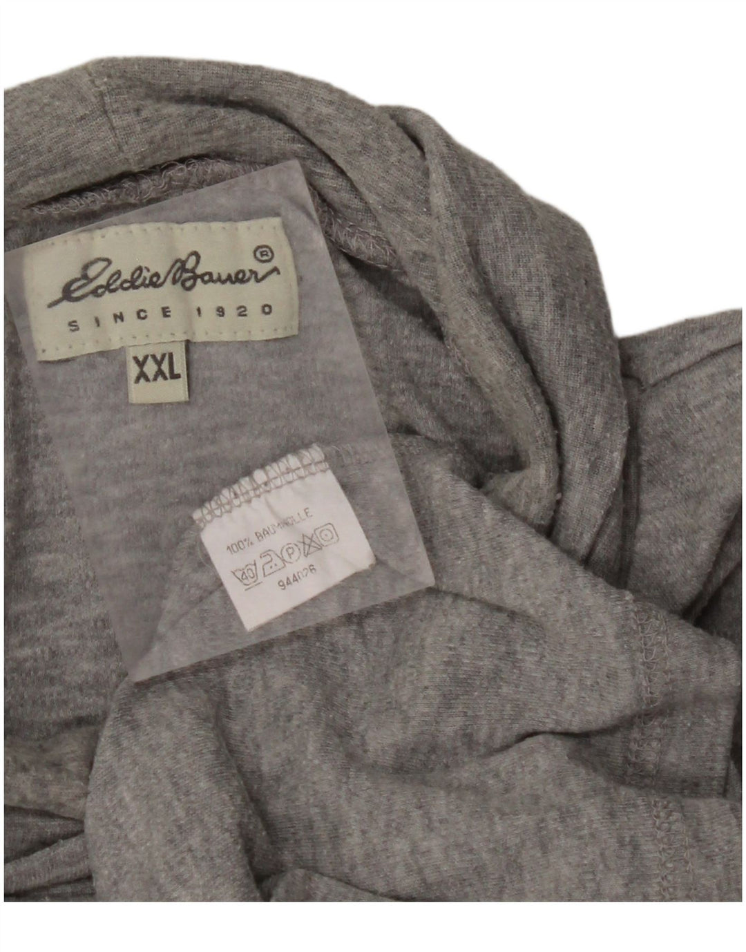 EDDIE BAUER Top da uomo a maniche lunghe 2XL in cotone grigio