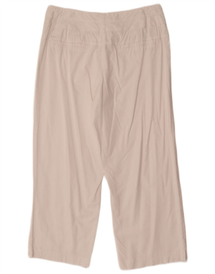 Pantaloni corti dritti da donna Marks & Spencer UK 12 Medium W30 L24 Bianco