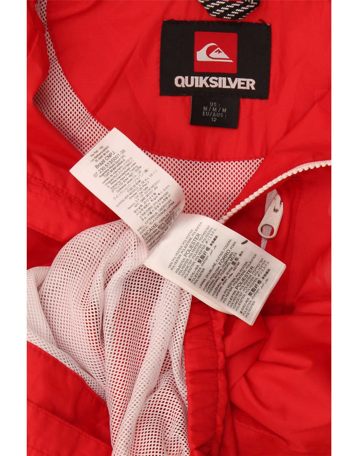 Giacca antipioggia con cappuccio Quiksilver per ragazzi 11-12 anni poliestere rosso medio