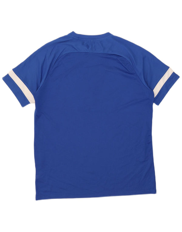 T-shirt Nike da uomo Dri Fit Top XL blu poliestere color block