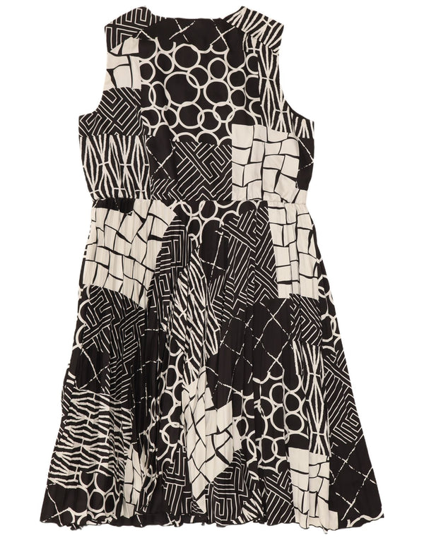 Abito a trapezio senza maniche da donna Joanna Hope UK 26 5XL Nero geometrico