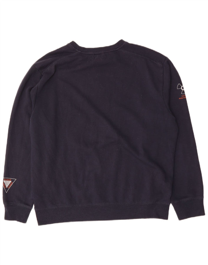 Felpa grafica da uomo AVIREX Maglione XL Blu navy in cotone