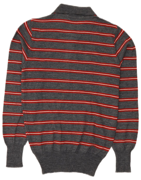 Panatta Maglione da uomo con collo alto IT 44 XS Lana a righe grigie